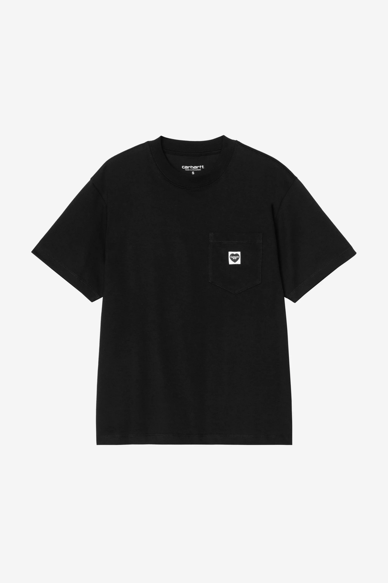 W' S/S POCKET SMALL HEART T-SHIRT