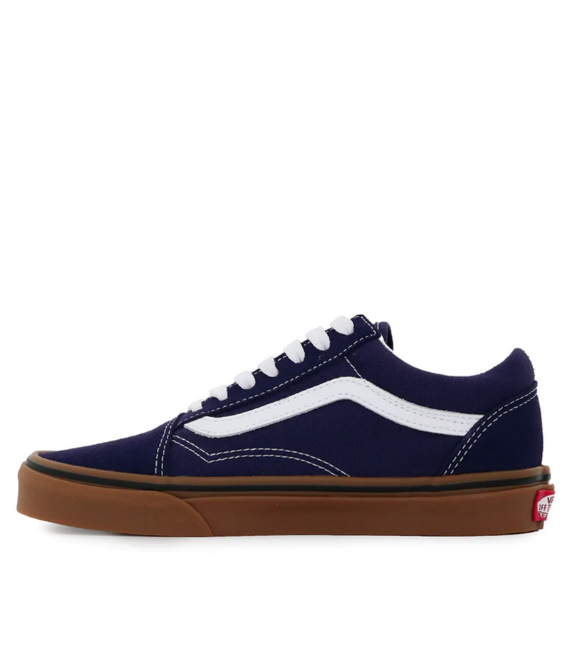 Navy blue and brown vans cheap