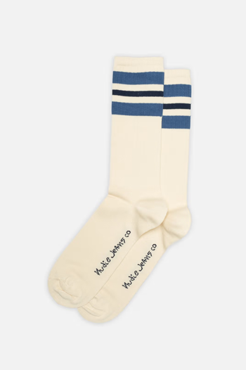AMUNDSSON SPORT SOCKS OFFWHITE/BLUE