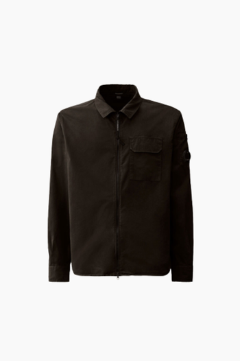 ORGANIC GABARDINE ZIPPED LENS OVERSHIRT