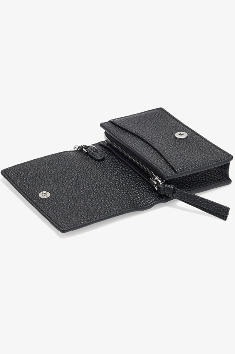GANNI CARD HOLDER WITH FLAP GRAINED