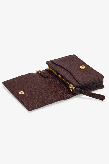 GANNI CARD HOLDER WITH FLAP GRAINED