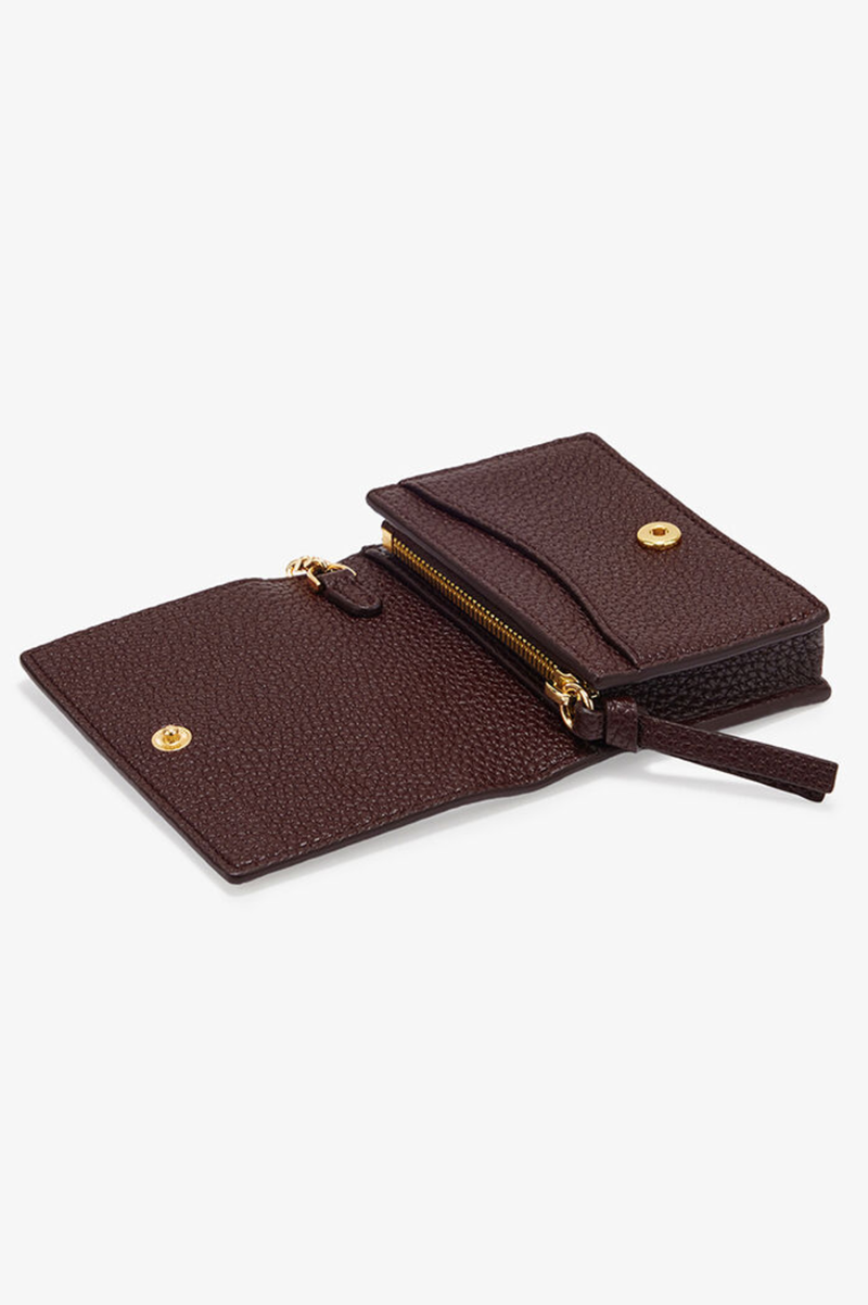 GANNI CARD HOLDER WITH FLAP GRAINED