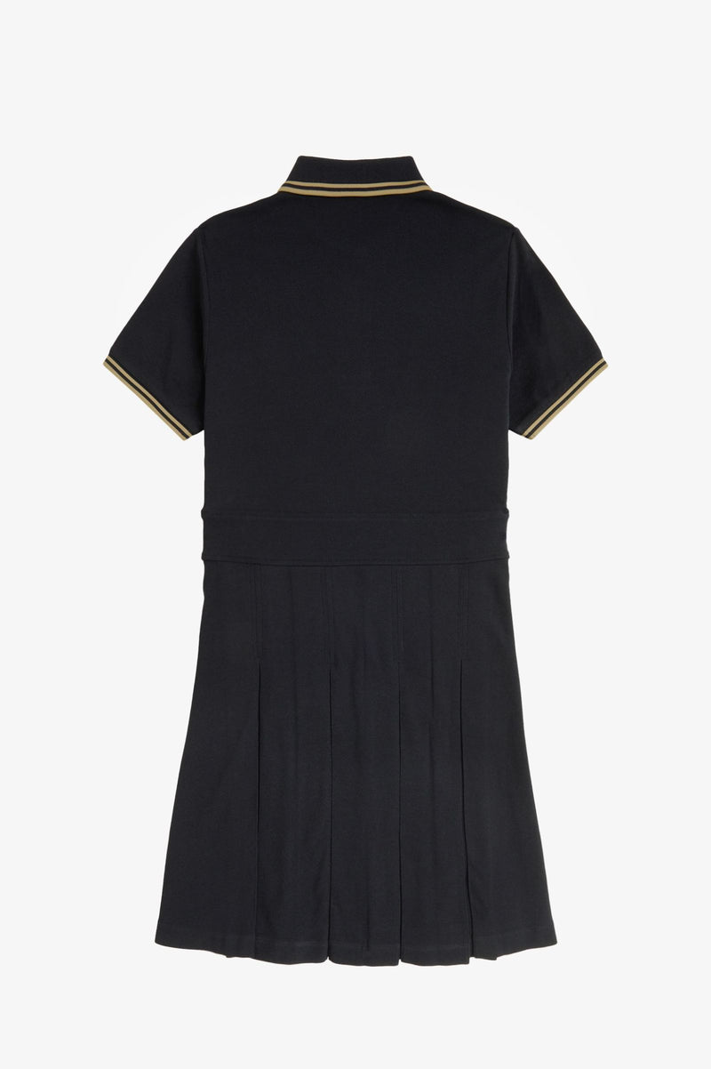 TIPPED PLEATED TENNIS DRESS
