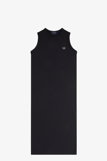RIB TRICOT SLEEVELESS DRESS
