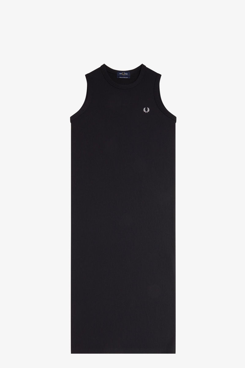 RIB TRICOT SLEEVELESS DRESS