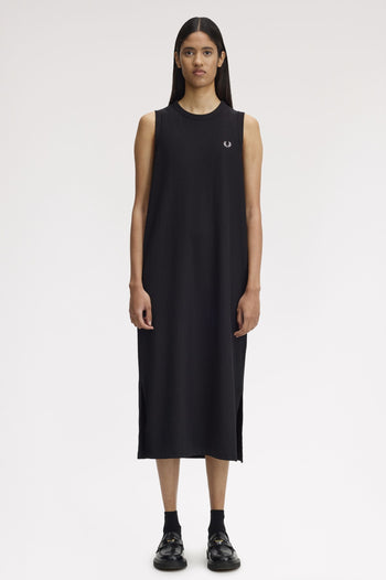 RIB TRICOT SLEEVELESS DRESS