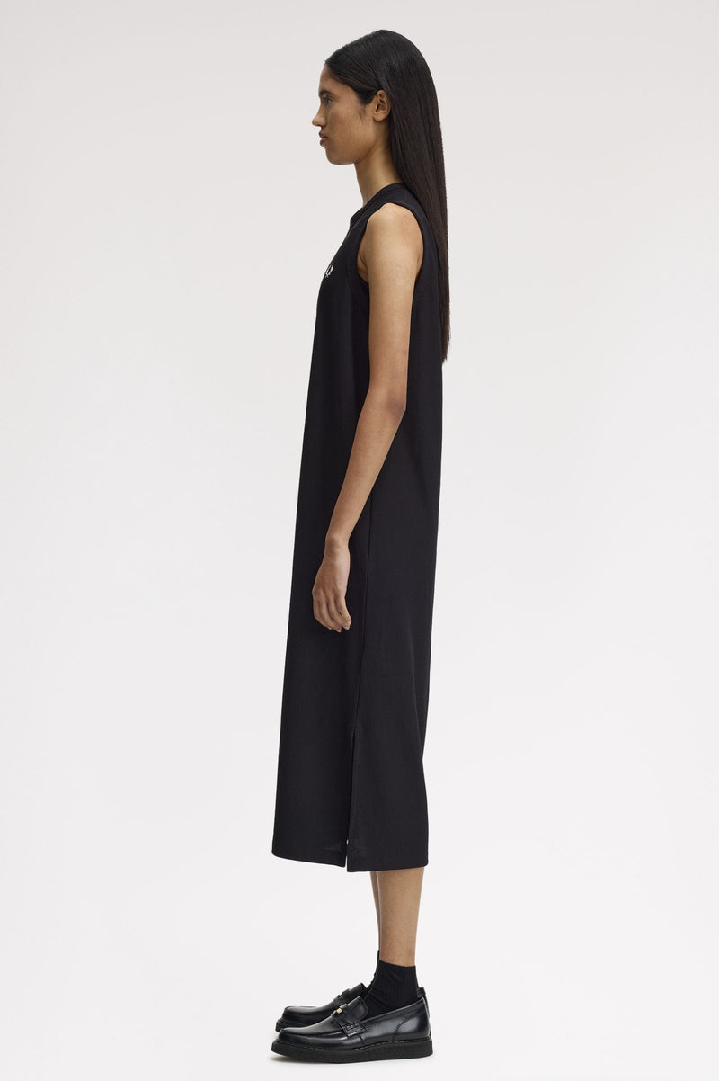 RIB TRICOT SLEEVELESS DRESS