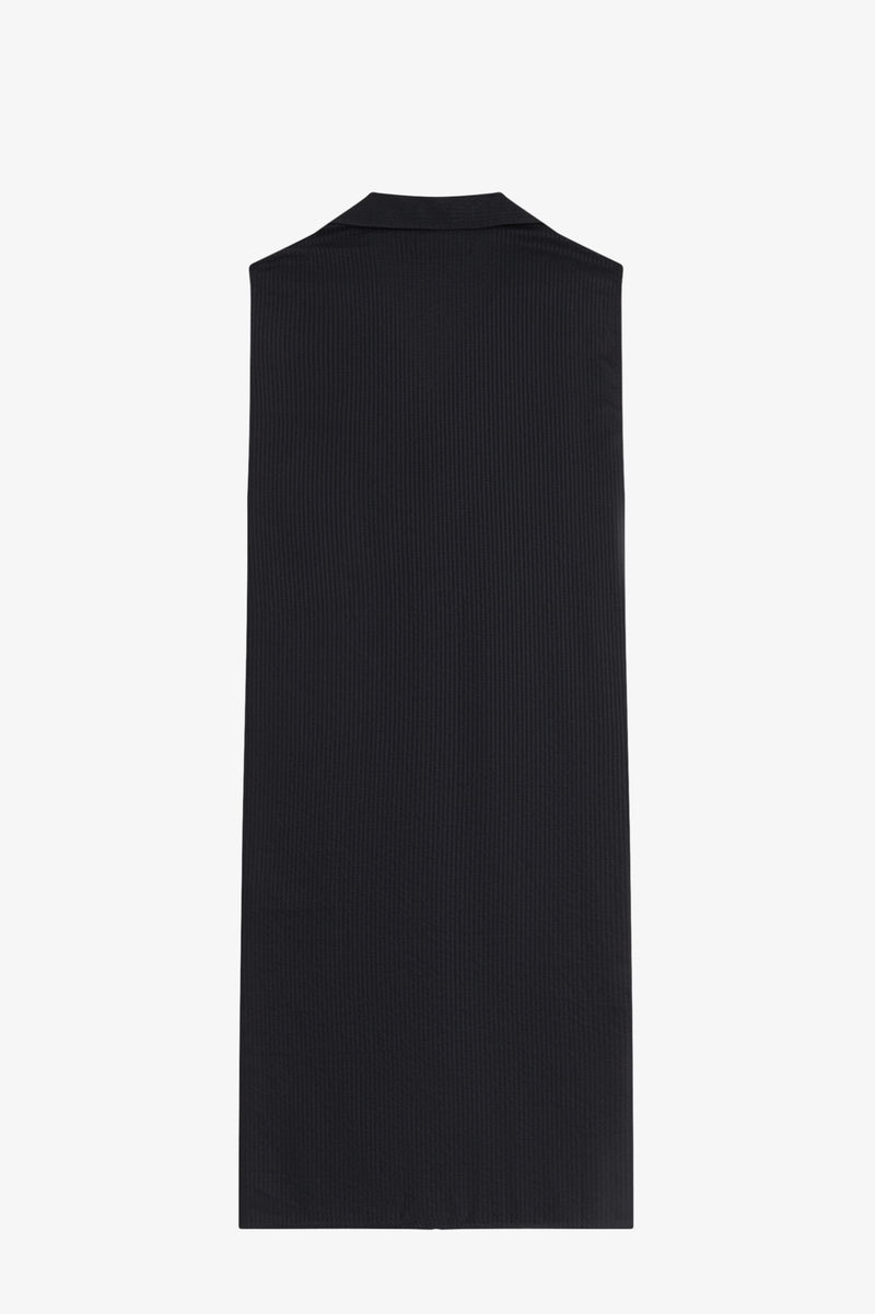 SHEER STRIPE SLEEVELESS DRESS