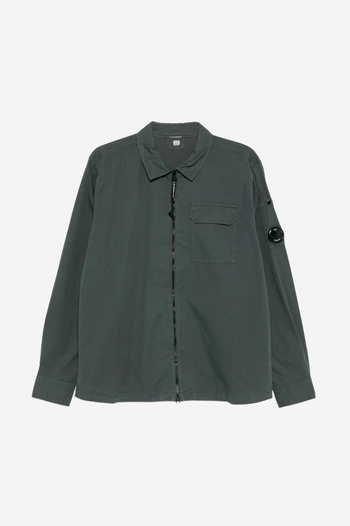 ORGANIC GABARDINE ZIPPED OVERSHIRT