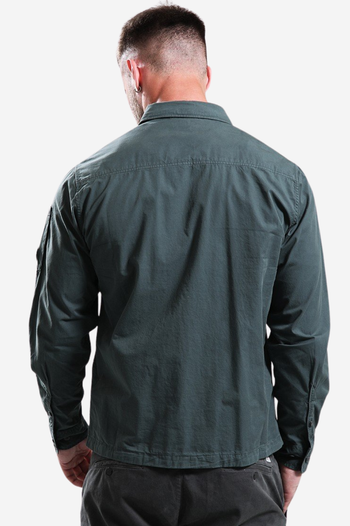 ORGANIC GABARDINE ZIPPED OVERSHIRT