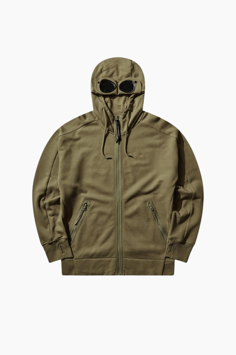 DIAGONAL RAISED FLEECE GOGGLE SWEATSHIRT