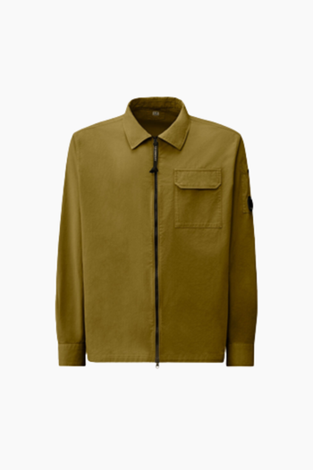 ORGANIC GABARDINE ZIPPED LENS OVERSHIRT