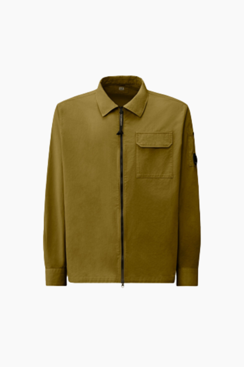ORGANIC GABARDINE ZIPPED LENS OVERSHIRT
