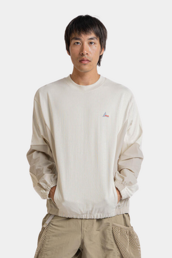 PANELED CREWNECK