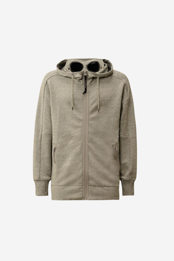 DIAGONAL RAISED FLEECE GOGGLE SWEATSHIRT