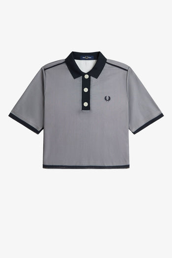 MESH OVERLAY POLO SHIRT