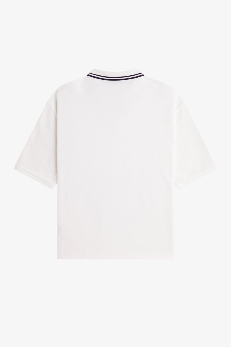 OPEN COLLAR TIPPED POLO SHIRT