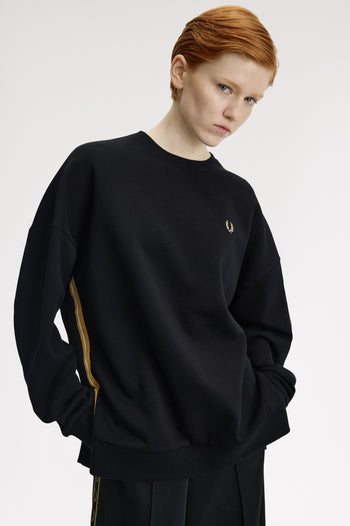 TAPE DETAIL SWEATSHIRT