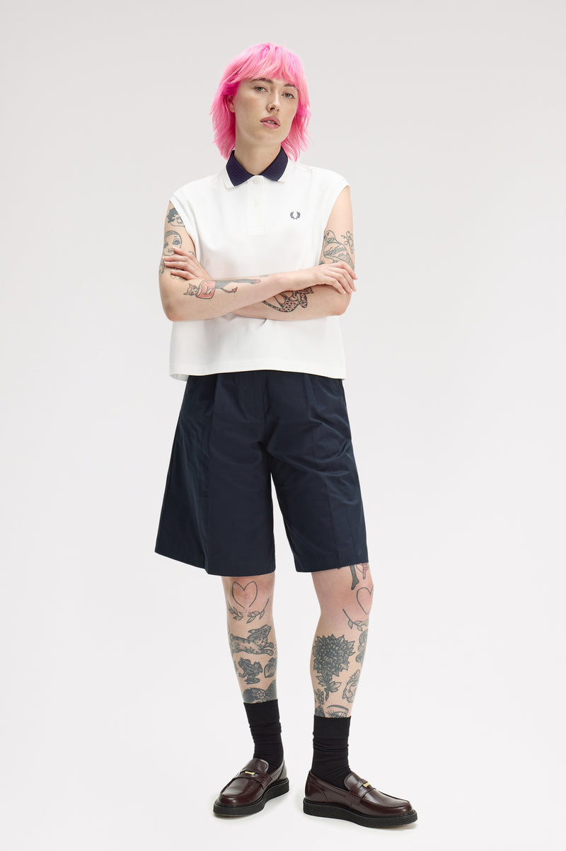 MESH COLLAR POLO SHIRT