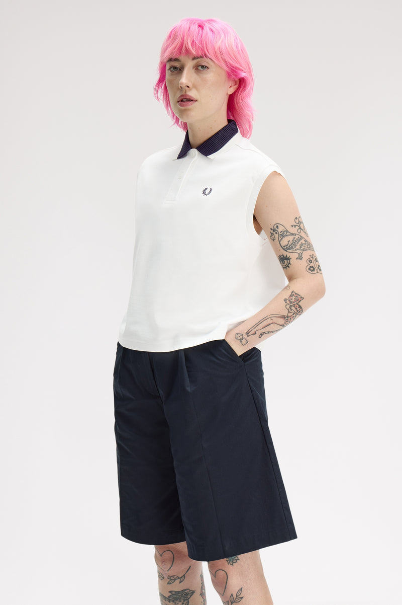MESH COLLAR POLO SHIRT