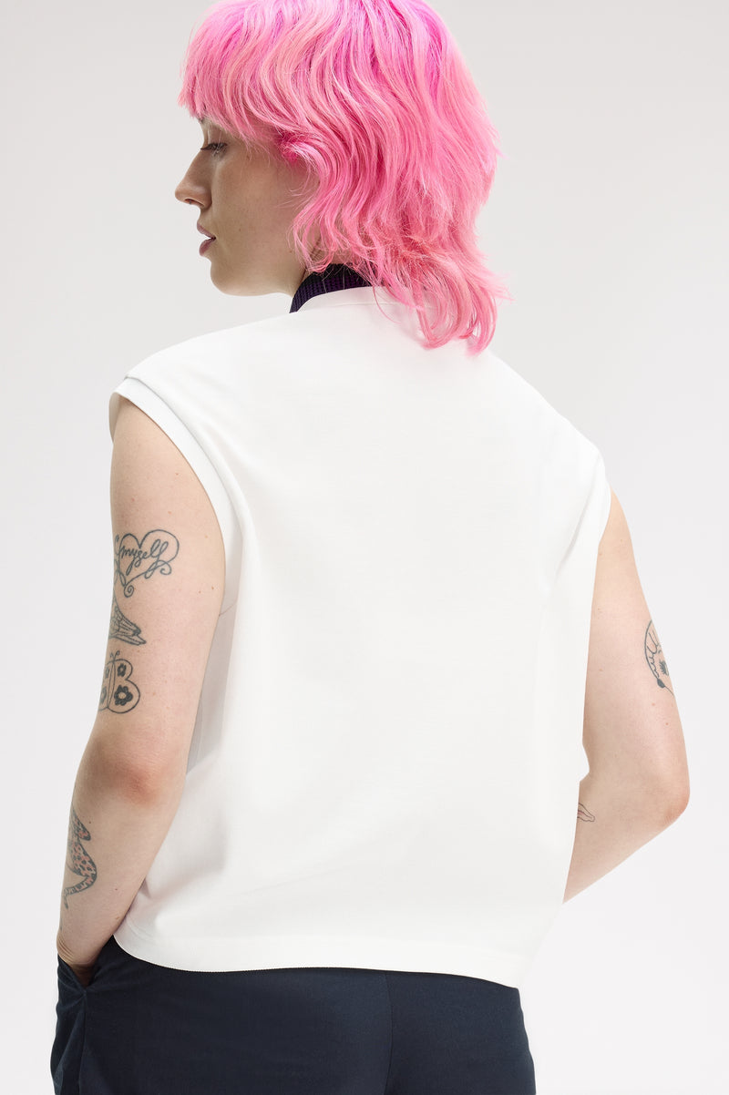 MESH COLLAR POLO SHIRT