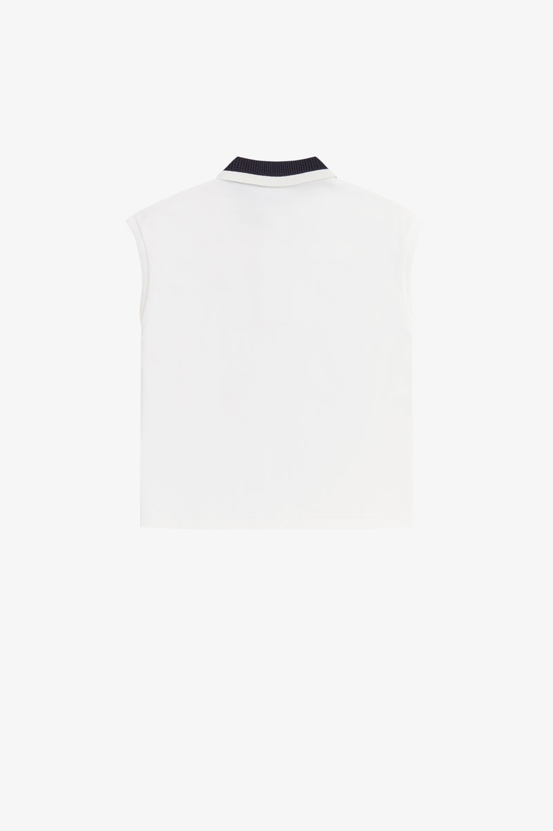 MESH COLLAR POLO SHIRT