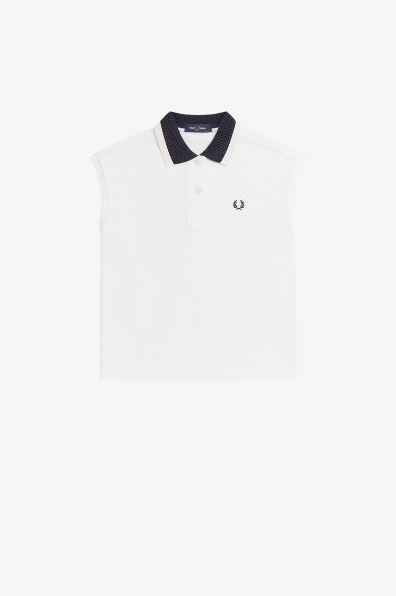 MESH COLLAR POLO SHIRT