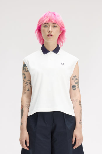 MESH COLLAR POLO SHIRT