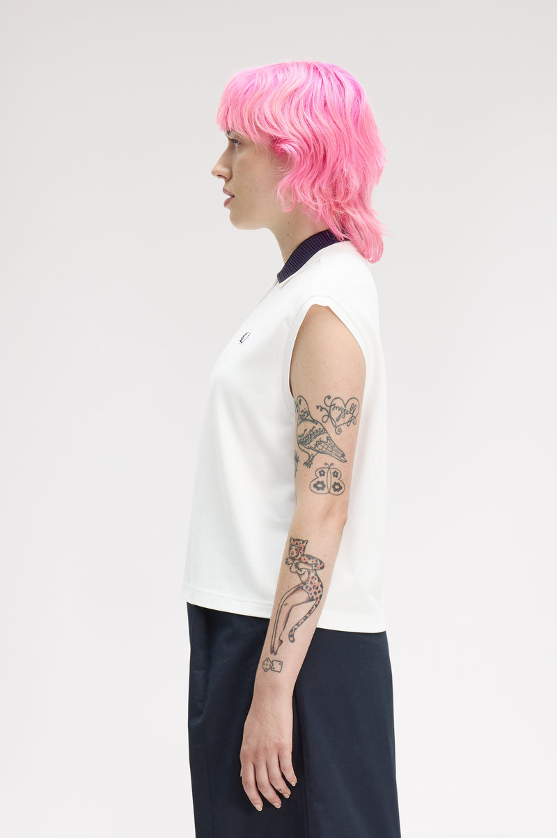 MESH COLLAR POLO SHIRT