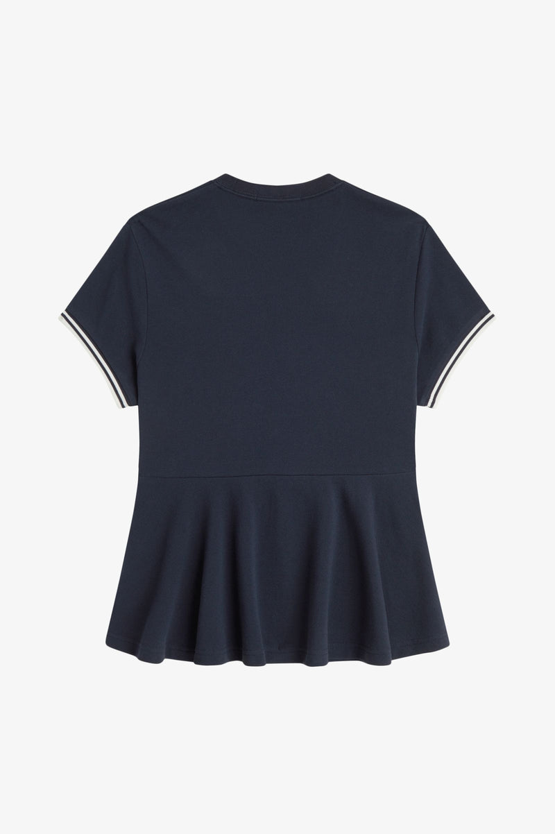 PEPLUM PIQUE T-SHIRT