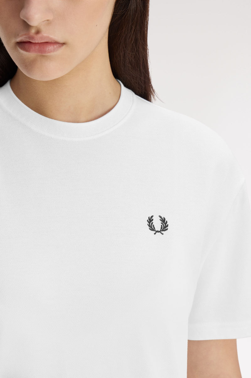CONTRAST HEM PIQUE T-SHIRT