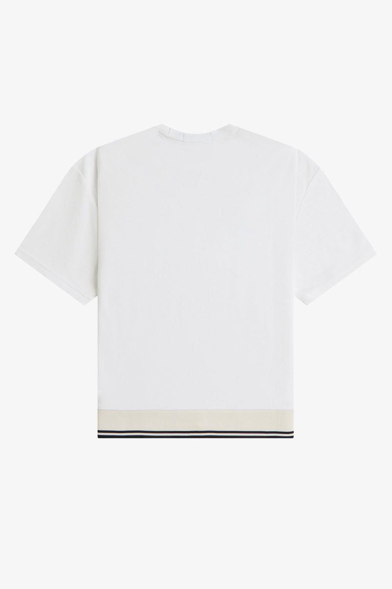 CONTRAST HEM PIQUE T-SHIRT