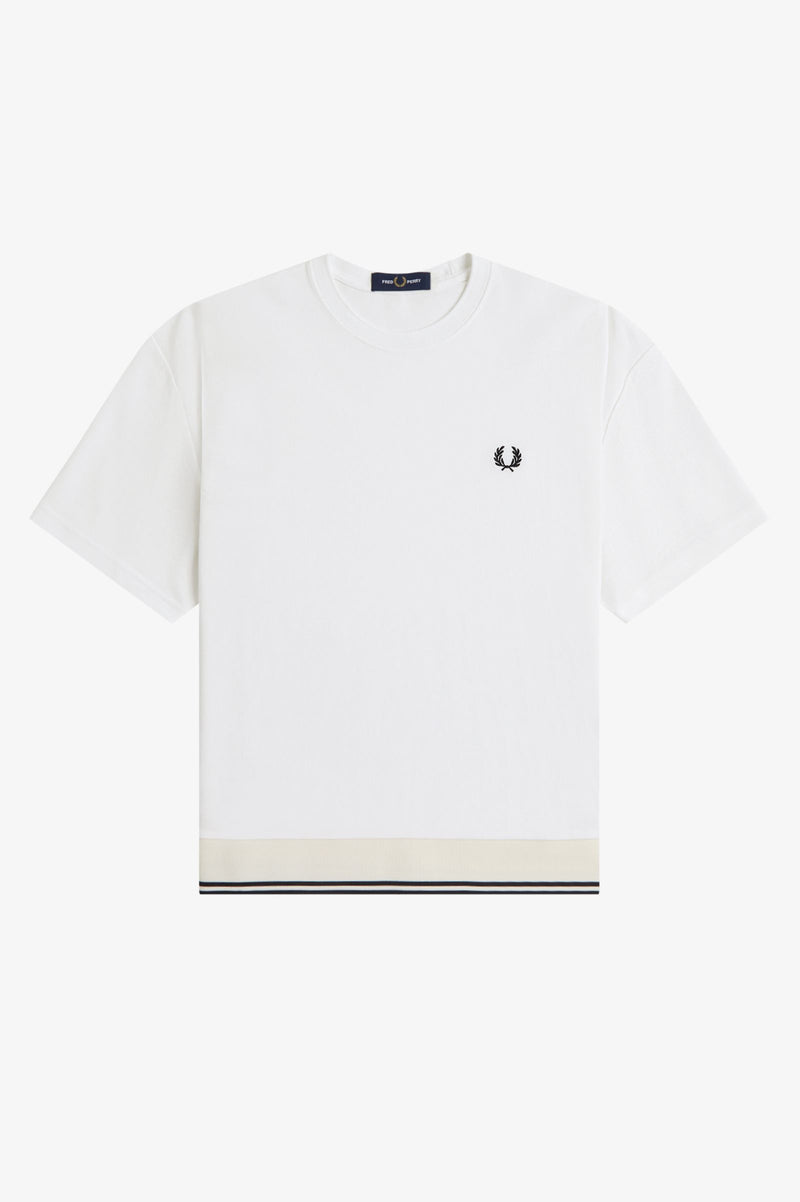 CONTRAST HEM PIQUE T-SHIRT