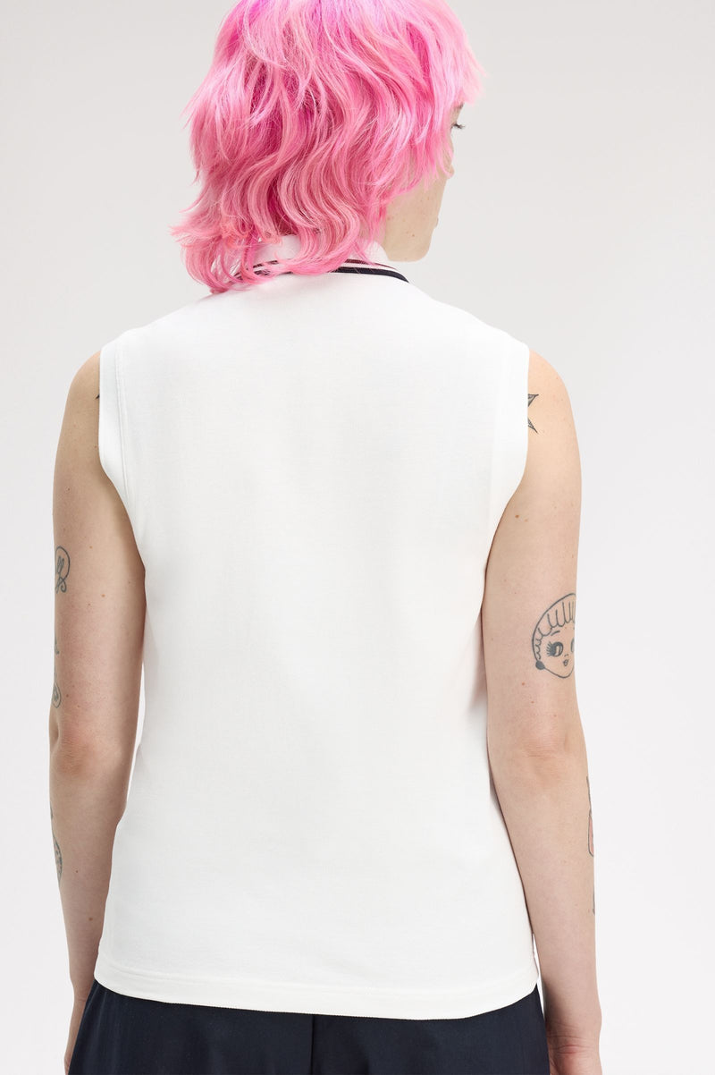 SLEEVELESS TWIN TIPPED FRED PERRY SHIRT