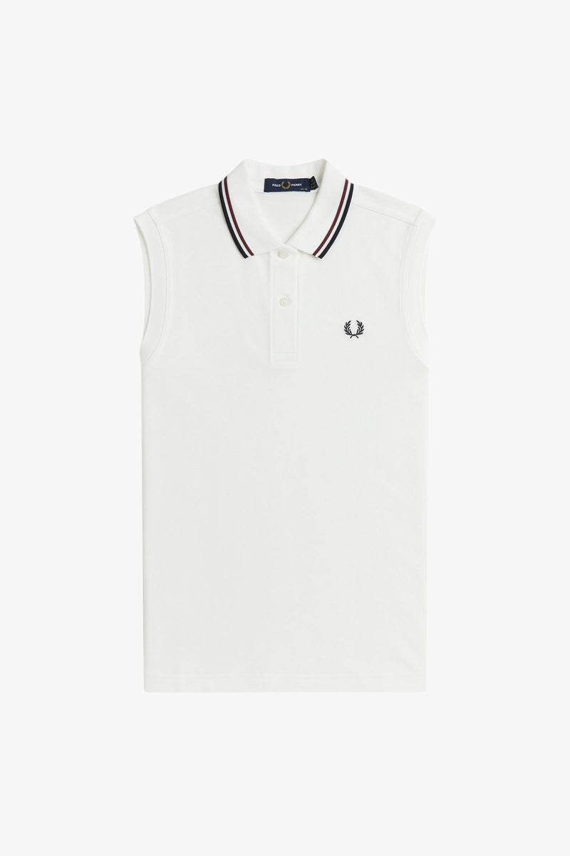 SLEEVELESS TWIN TIPPED FRED PERRY SHIRT