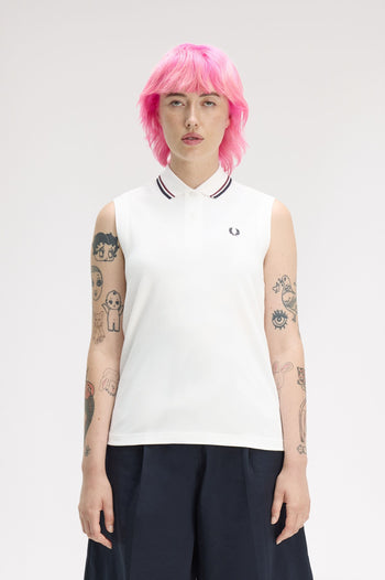 SLEEVELESS TWIN TIPPED FRED PERRY SHIRT