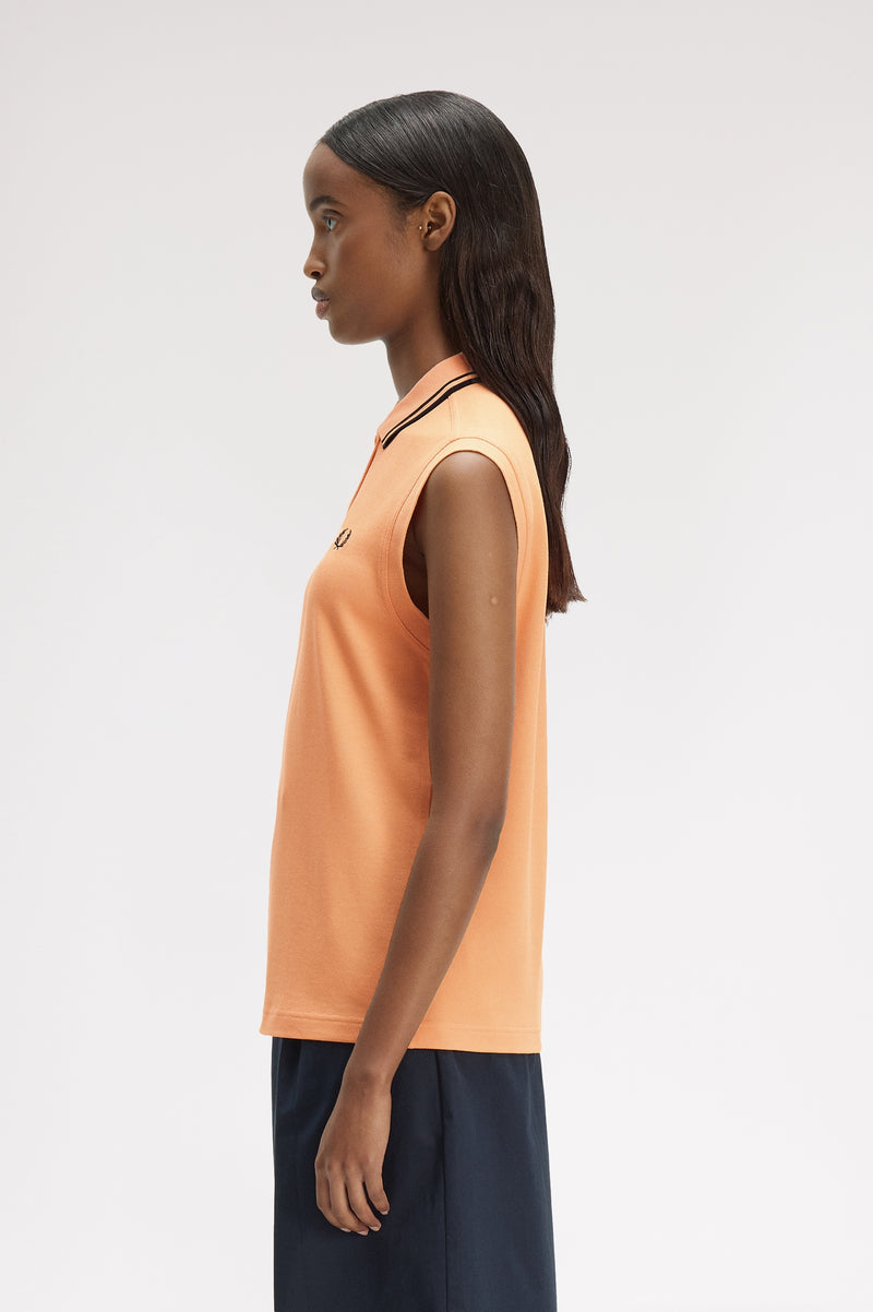SLEEVELESS TWIN TIPPED FRED PERRY SHIRT