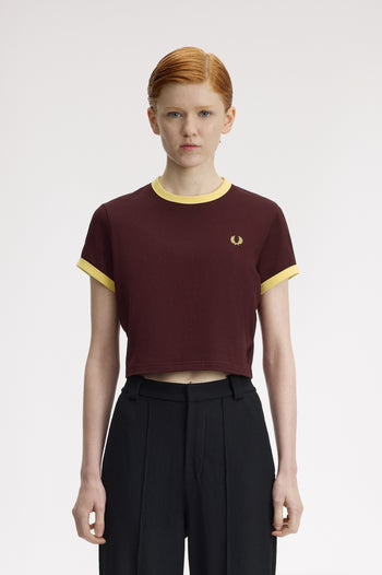 CROPPED RINGER T-SHIRT