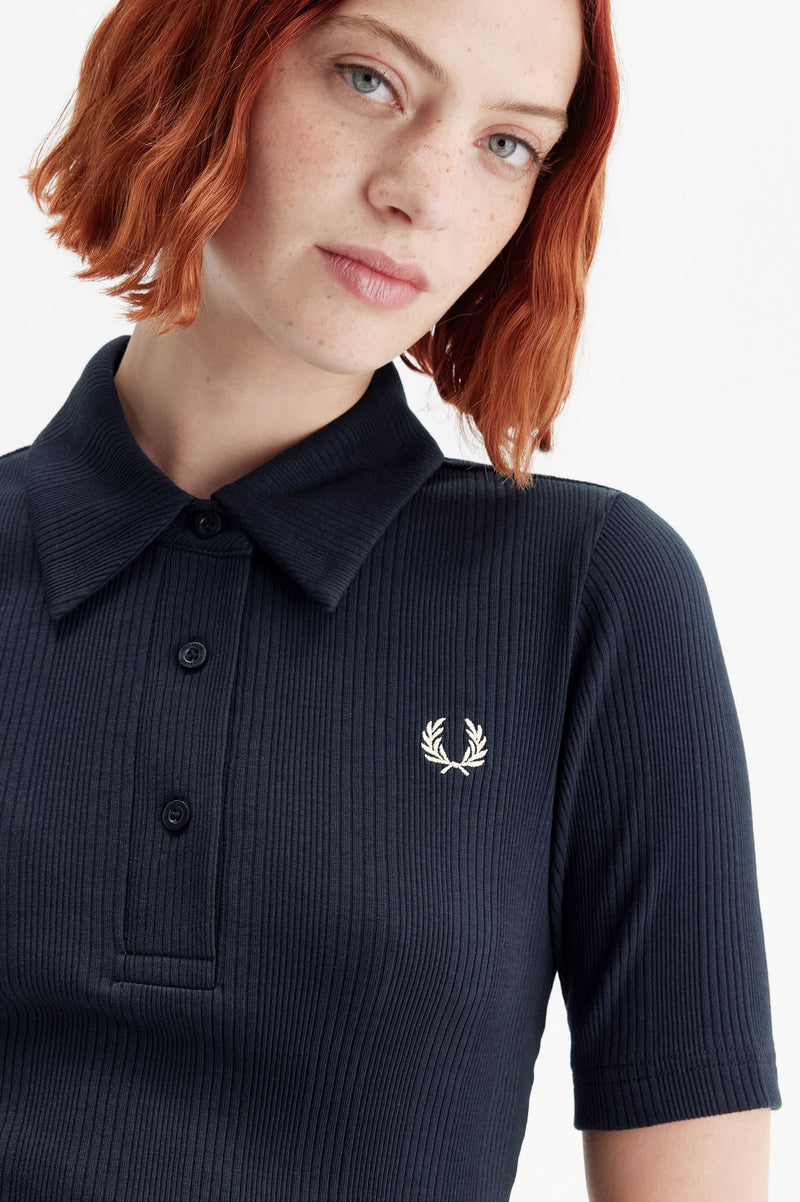 RIBBED POLO SHIRT