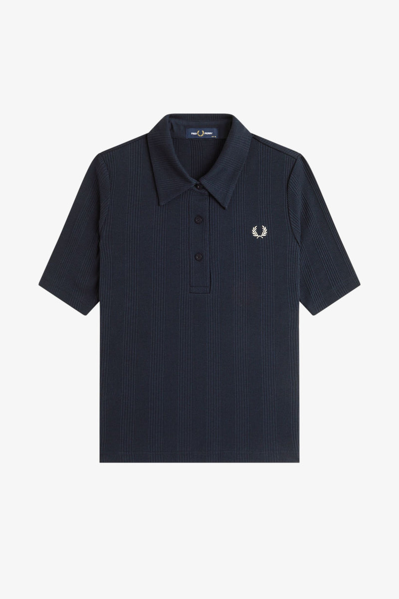 RIBBED POLO SHIRT