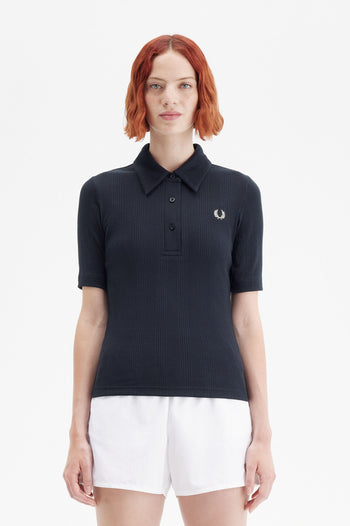 RIBBED POLO SHIRT