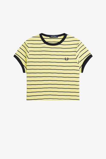 STRIPED RIBBED T-SHIRT