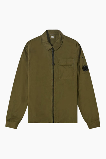 ORGANIC GABARDINE ZIPPED LENS OVERSHIRT