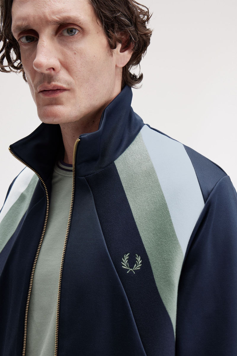 STRIPED PANEL TRACK JACKET