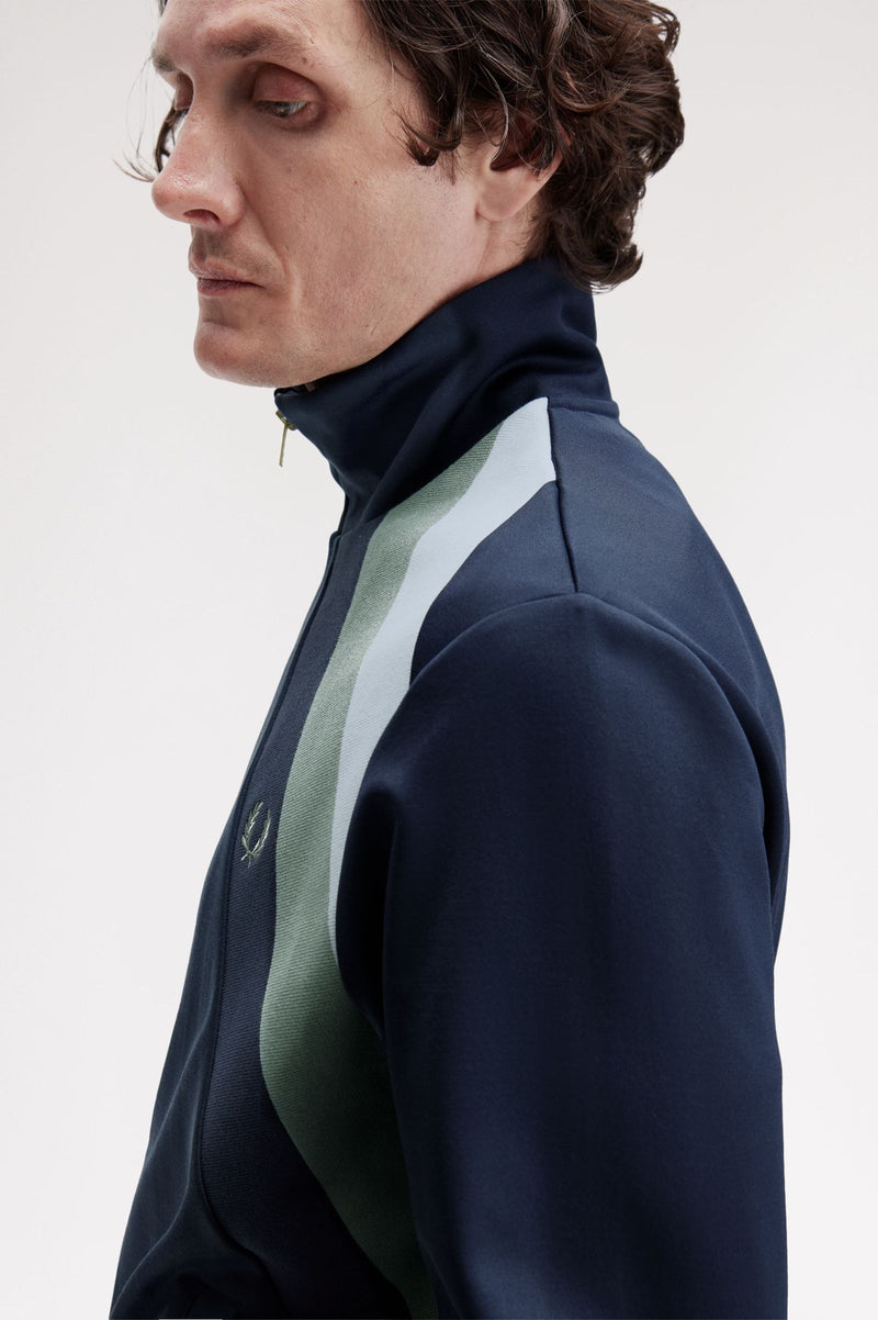 STRIPED PANEL TRACK JACKET