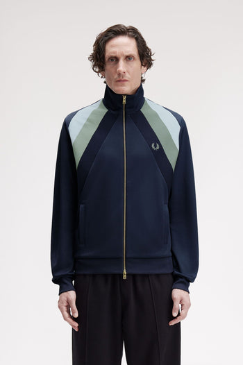 STRIPED PANEL TRACK JACKET