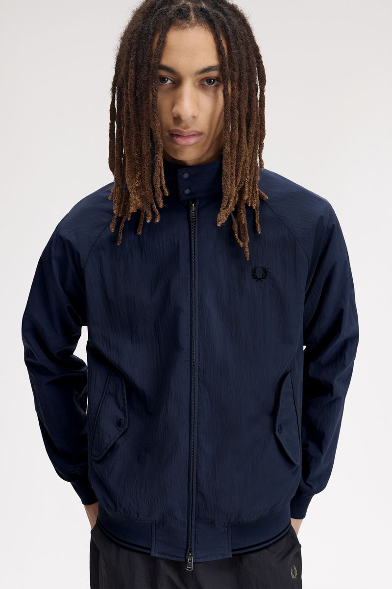 CRINKLE NYLON HARRINGTON JKT