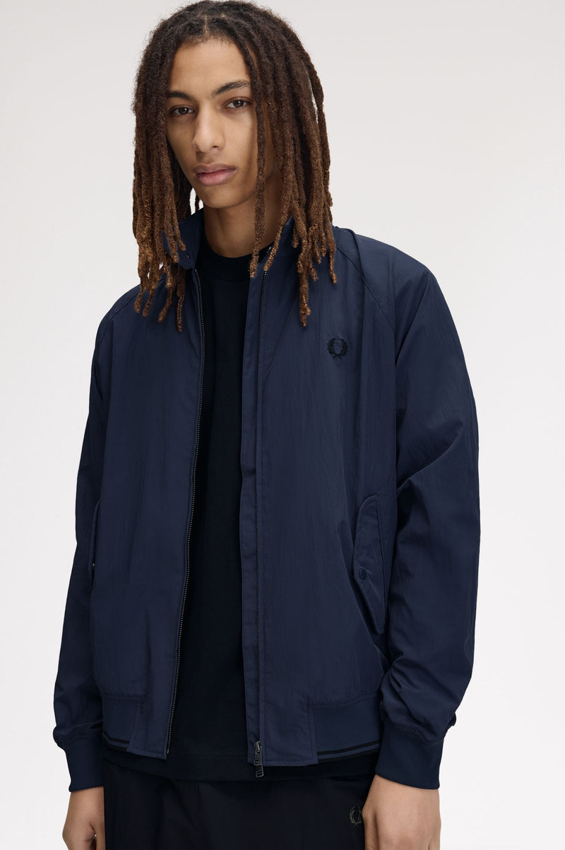 CRINKLE NYLON HARRINGTON JKT