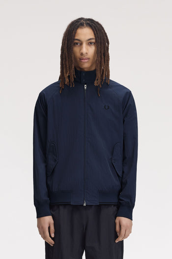 CRINKLE NYLON HARRINGTON JKT